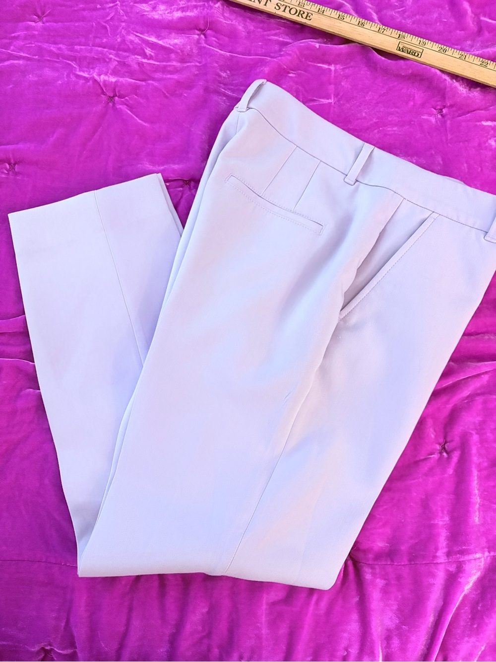 White House Black Market Light Lavender Cropped Dress Pants